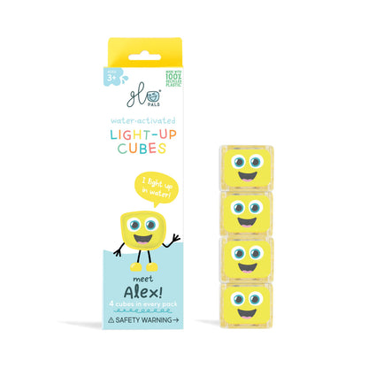 Alex Yellow Glo Pals Cubes 4 Pack