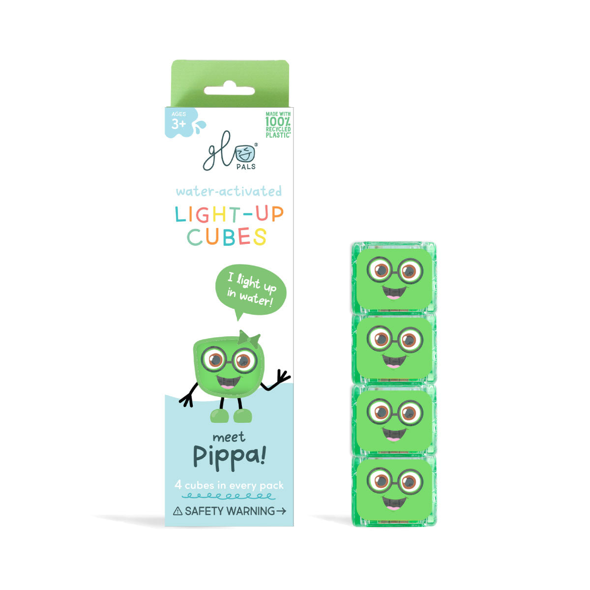 Pippa Green Glo Pals Cubes 4 Pack