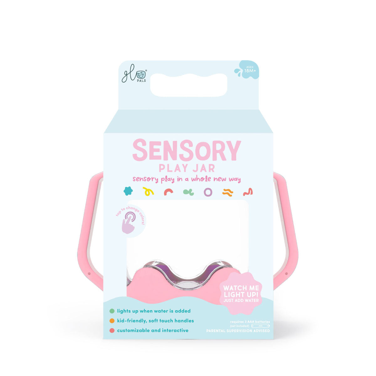 Glo Pals Sensory Play Jar - Bubblegum Pink