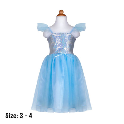 Great Pretenders Blue Sequins Princess Dress Size 3-4