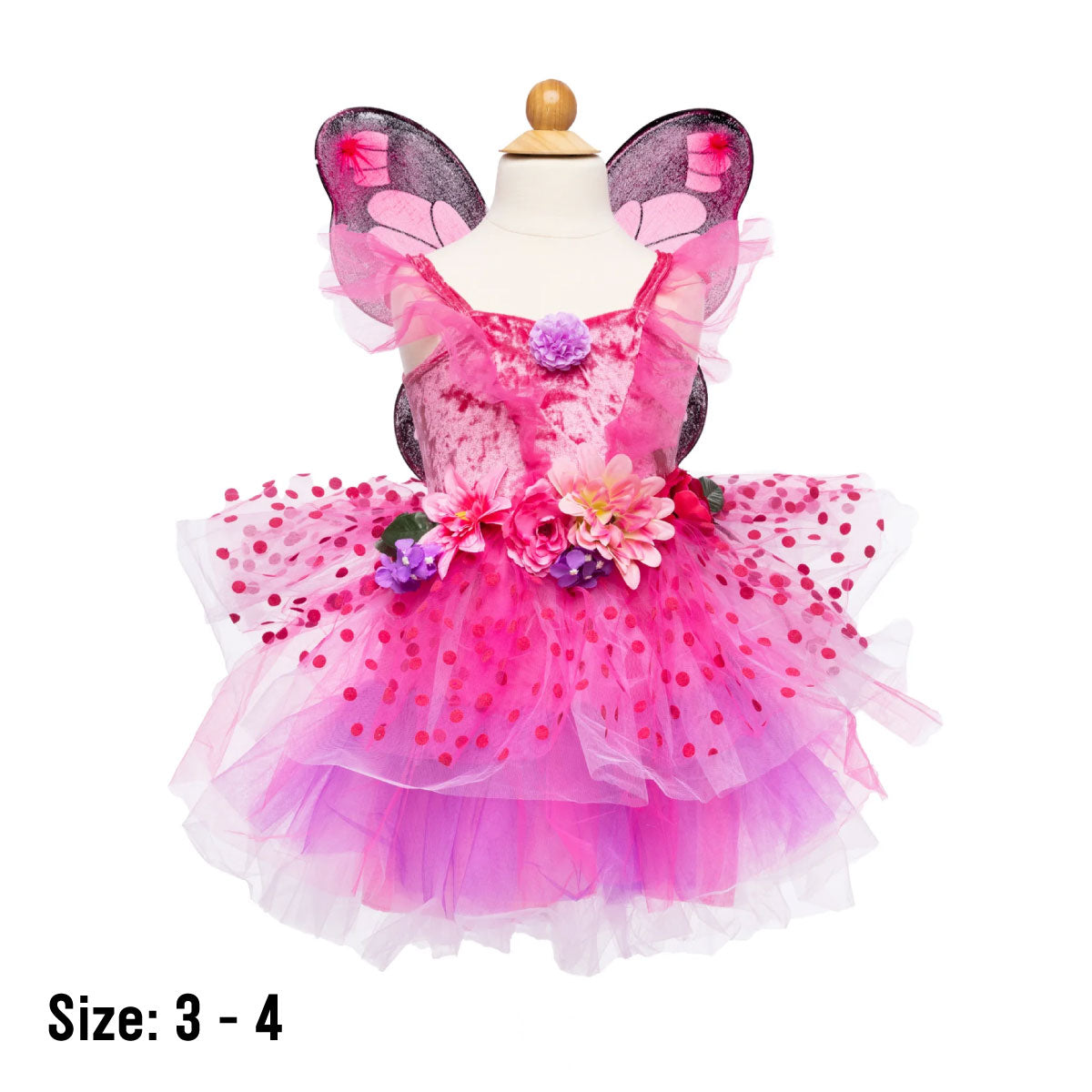 Great Pretenders Fairy Blooms Deluxe Dress - Pink Size 3-4