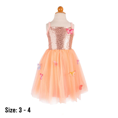 Great Pretenders Butterfly Bliss Dress - Peach - Size 3-4