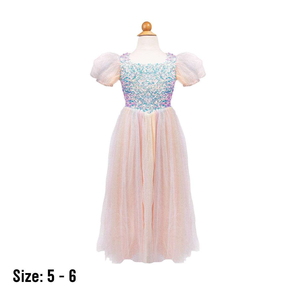 Great Pretenders Rainbow Sherbert Sparkle Dress Size 5-6