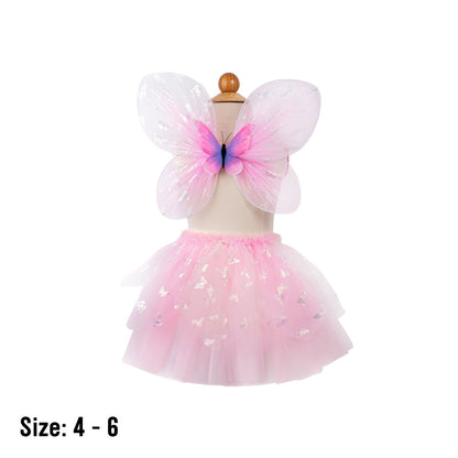 Great Pretenders Flutter Butterfly Skirt & Wings - Pink