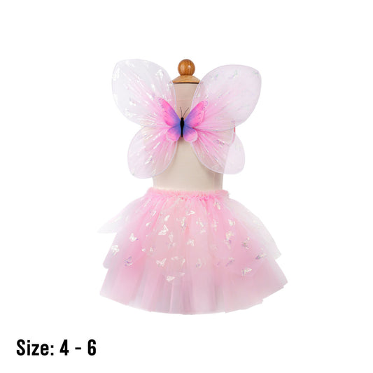 Great Pretenders Flutter Butterfly Skirt & Wings - Pink