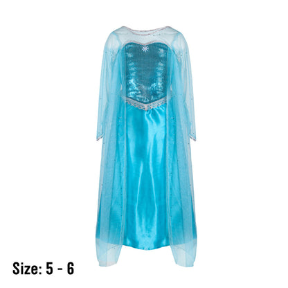 Ice Queen Dress With Cape Size 5-6