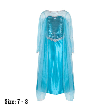 Ice Queen Dress With Cape Size 7-8
