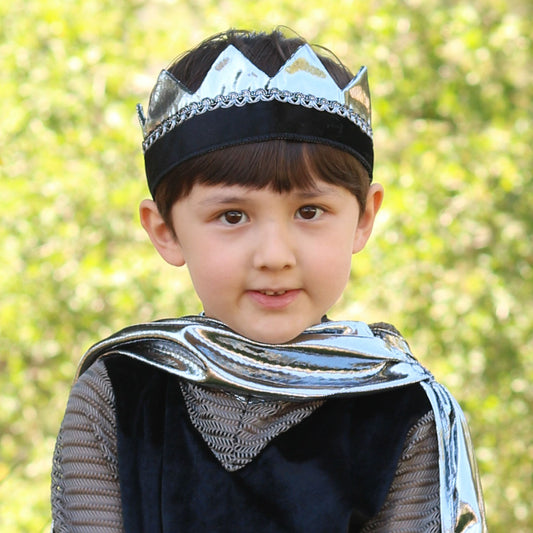 Great Pretenders Silver Knight Tunic, Cape, and Crown