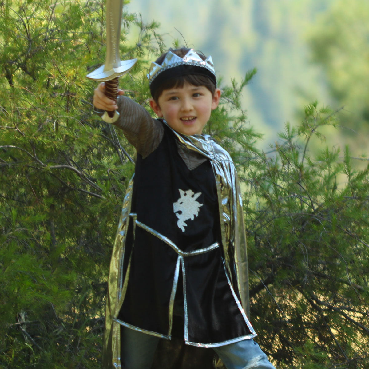 Great Pretenders Silver Knight Tunic, Cape, and Crown