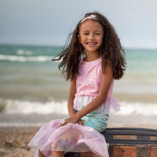 Great Pretenders Misty Mermaid Dress - Pink & Mint