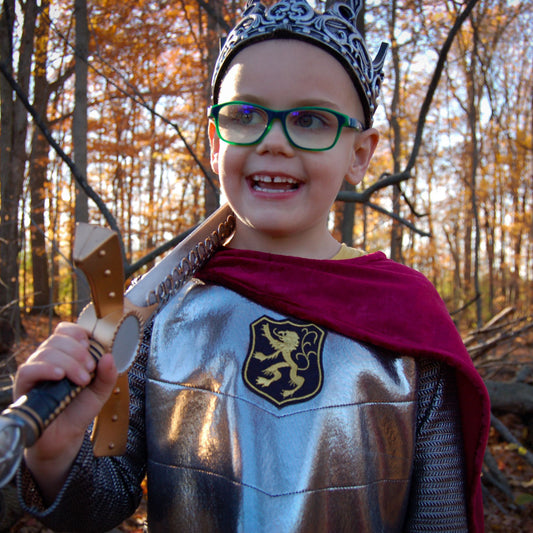 Great Pretenders Silver Knight Tunic with Red Cape