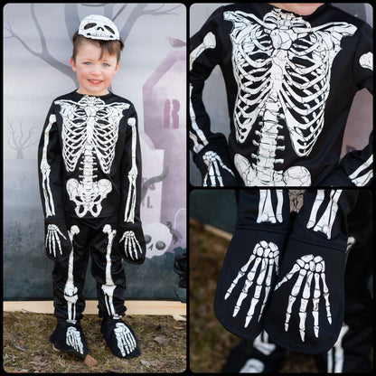 Great Pretenders Glow in the Dark Skeleton Shirt, Pants, & Mask Set