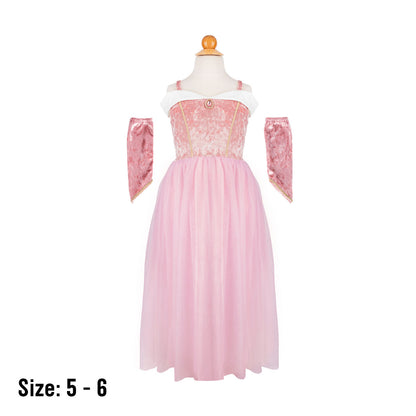 Great Pretenders Velvety Soft Sleeping Sweetheart Princess Gown with Arm Warmers Size 5-6