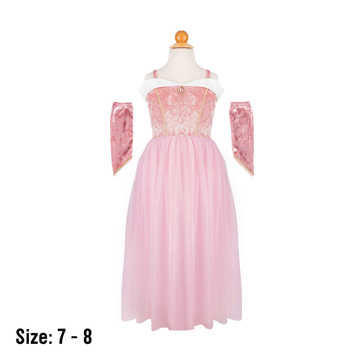 Velvety Soft Sleeping Sweetheart Princess Gown with Arm Warmers