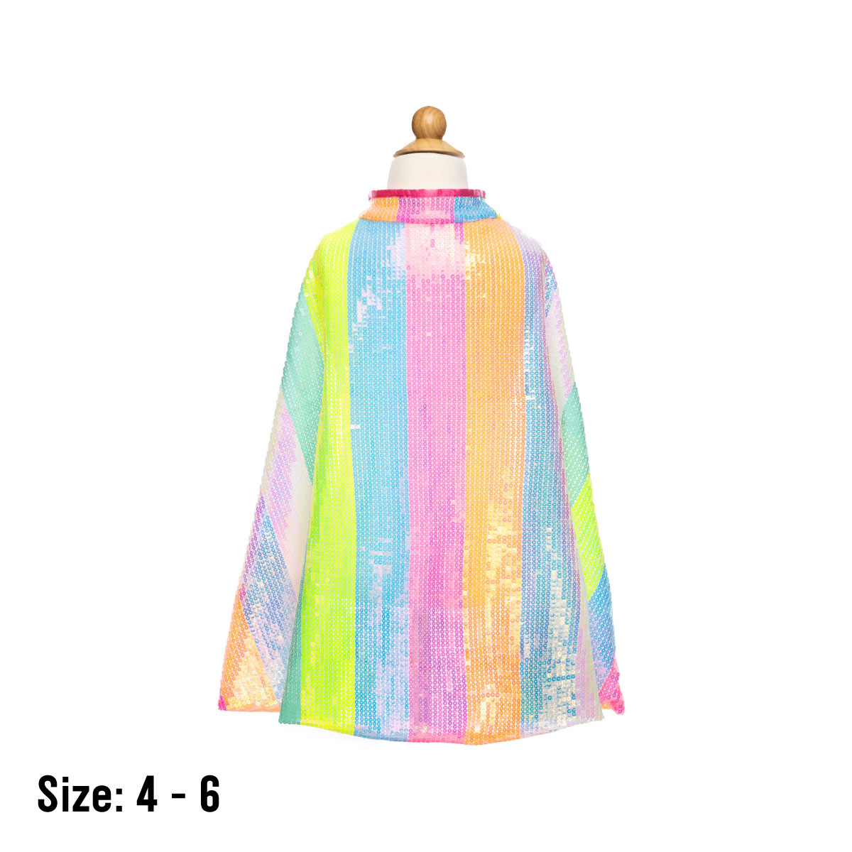 Great Pretenders Stripy Sequins Cape Size 4-6