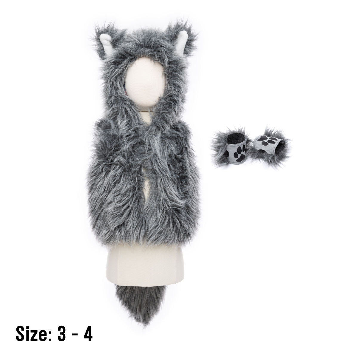 Great Pretenders Big Bad Wolf Vest with Gloves Size 3-4