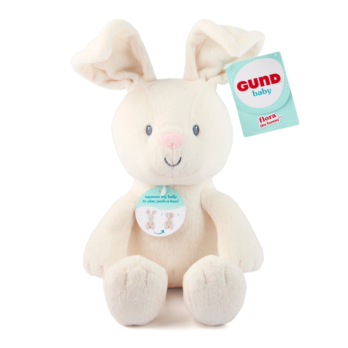 Baby GUND Peek-a-Boo Flora the Bunny 7"