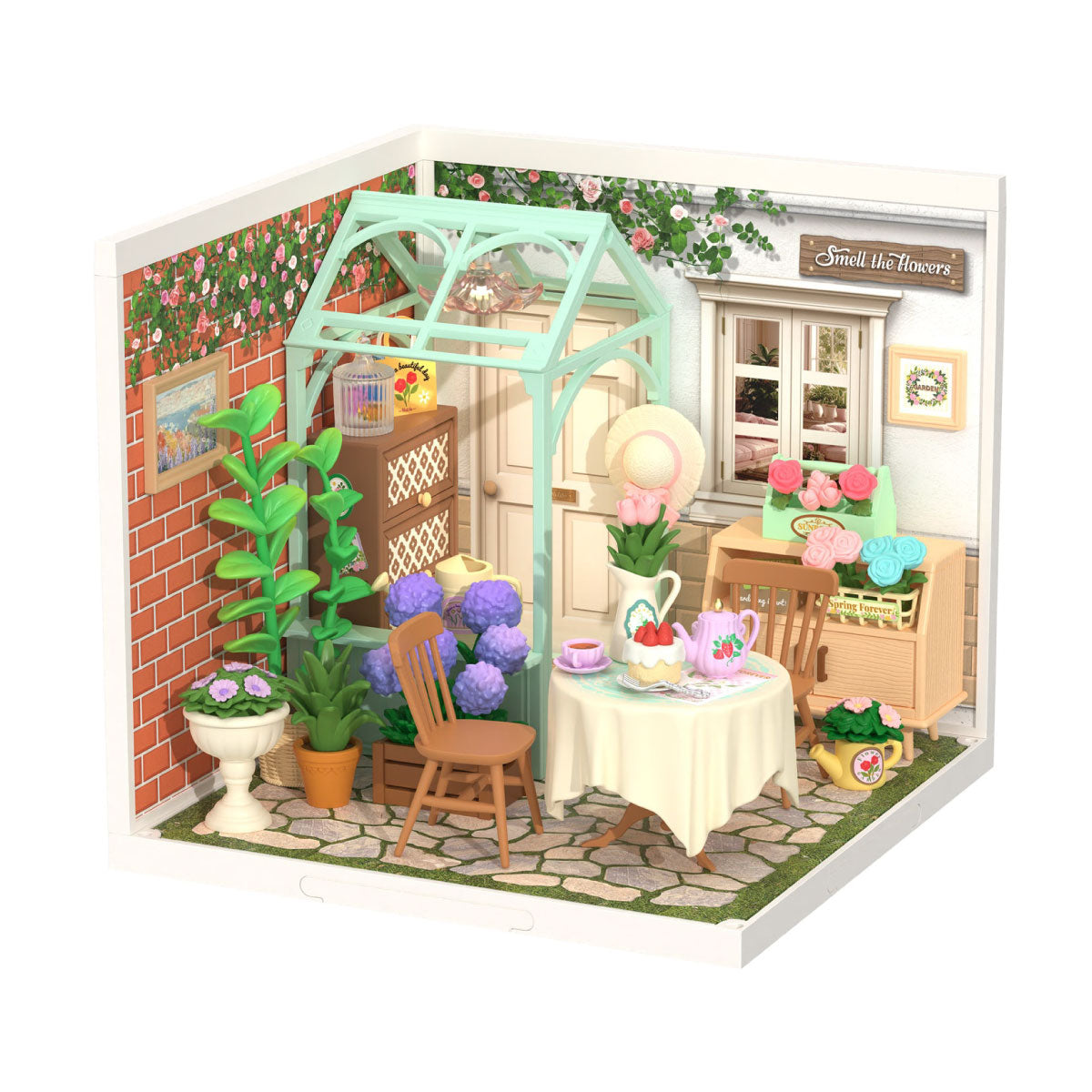 DIY Miniature House Kit - Blooming Tea Garden