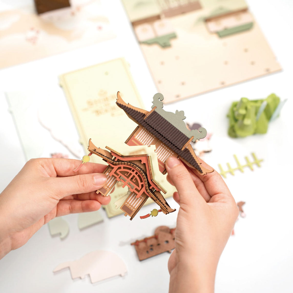 Hands Craft DIY Miniature Book Nook - Falling Sakura