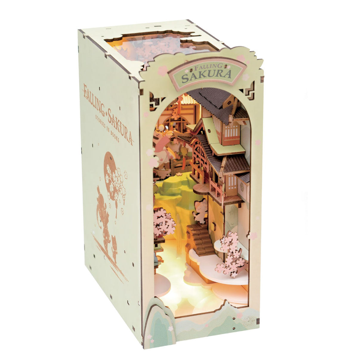 Hands Craft DIY Miniature Book Nook - Falling Sakura