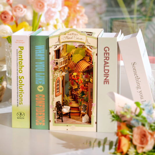 Hands Craft DIY Miniature Book Nook - Floral Corner