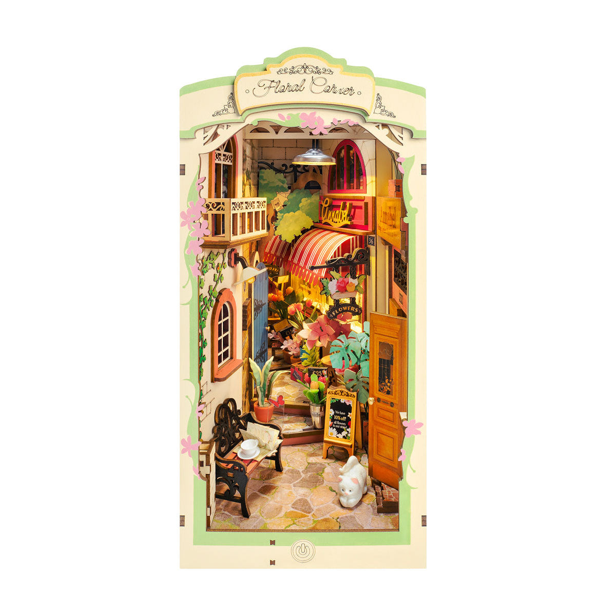 Hands Craft DIY Miniature Book Nook - Floral Corner