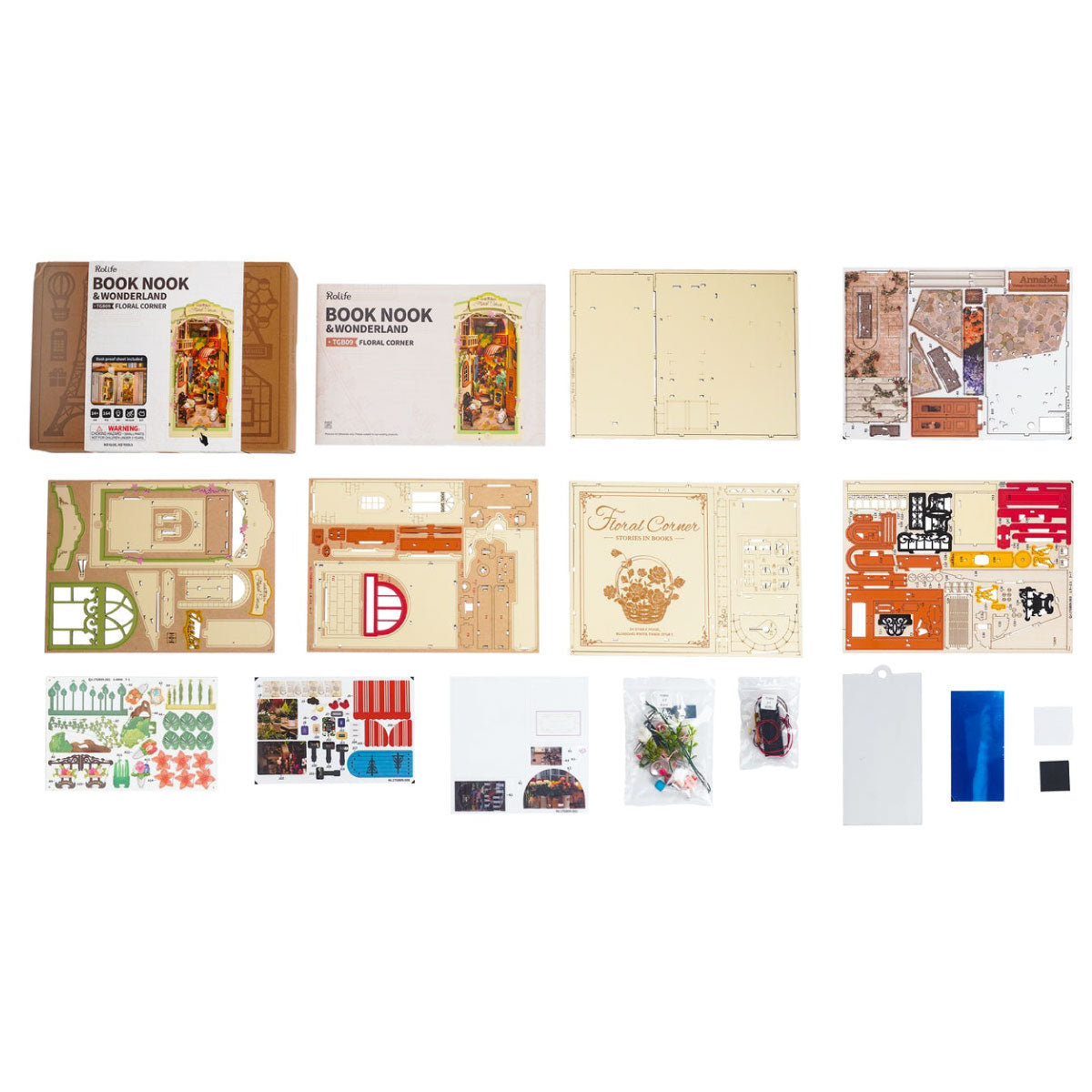 Hands Craft DIY Miniature Book Nook - Floral Corner