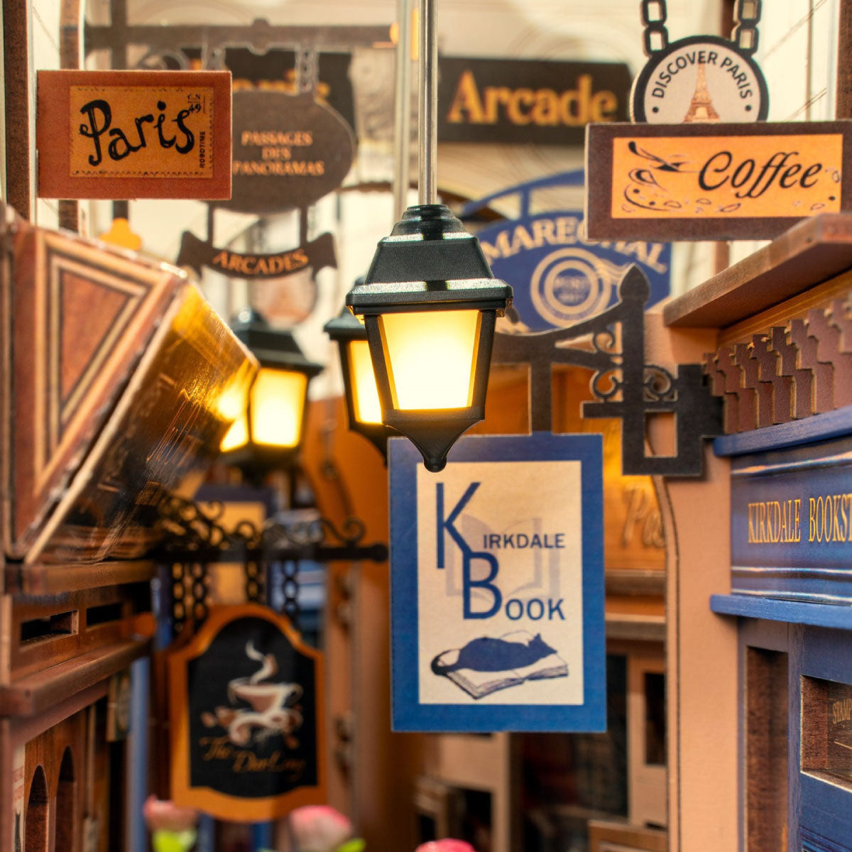 Hands Craft DIY Miniature Book Nook - Paris Arcade Date
