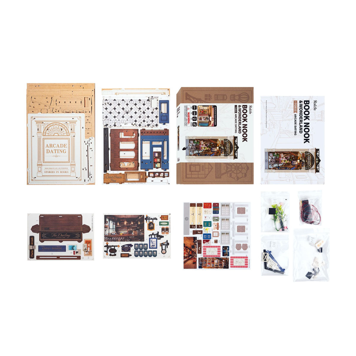Hands Craft DIY Miniature Book Nook - Paris Arcade Date