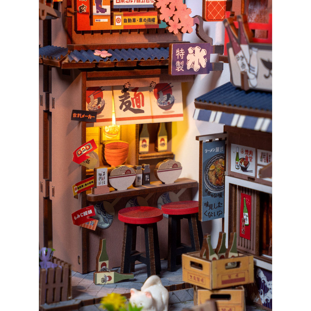 Hands Craft DIY Miniature Book Nook - Sakura Wine Alley