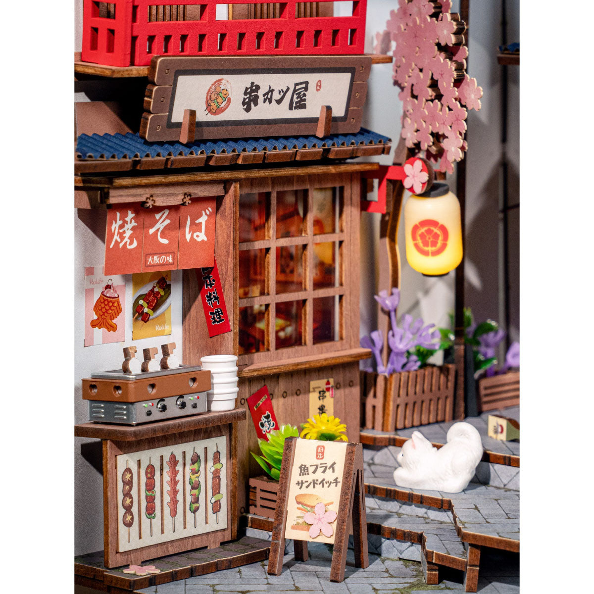 Hands Craft DIY Miniature Book Nook - Sakura Wine Alley
