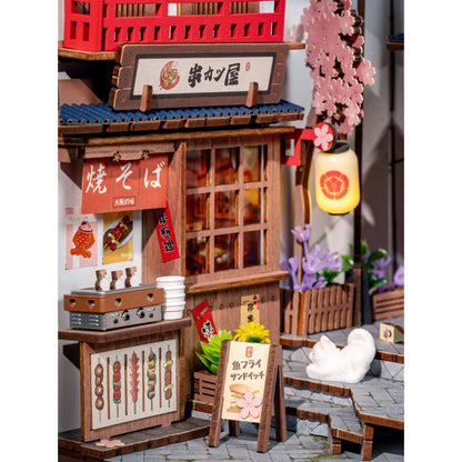 Hands Craft DIY Miniature Book Nook - Sakura Wine Alley