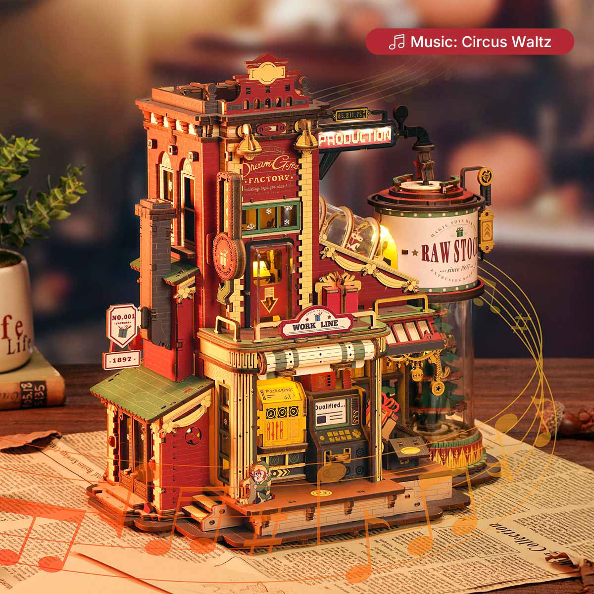 ROKR DIY Christmas Dream Gift Factory 3D Puzzle