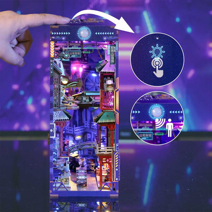 DIY Book Nook - Cyber City with Dust Cover