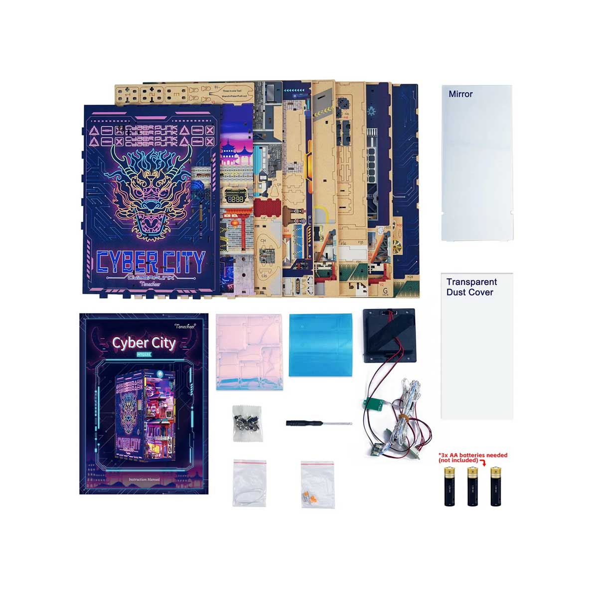 Hands Craft - DIY Book Nook - Cyber City with Dust Cover