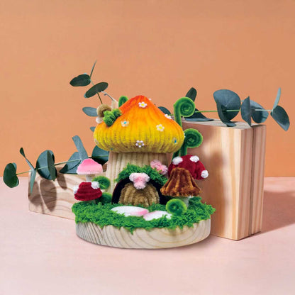 Hands Craft Mushroom House - Chenille Craft Kit