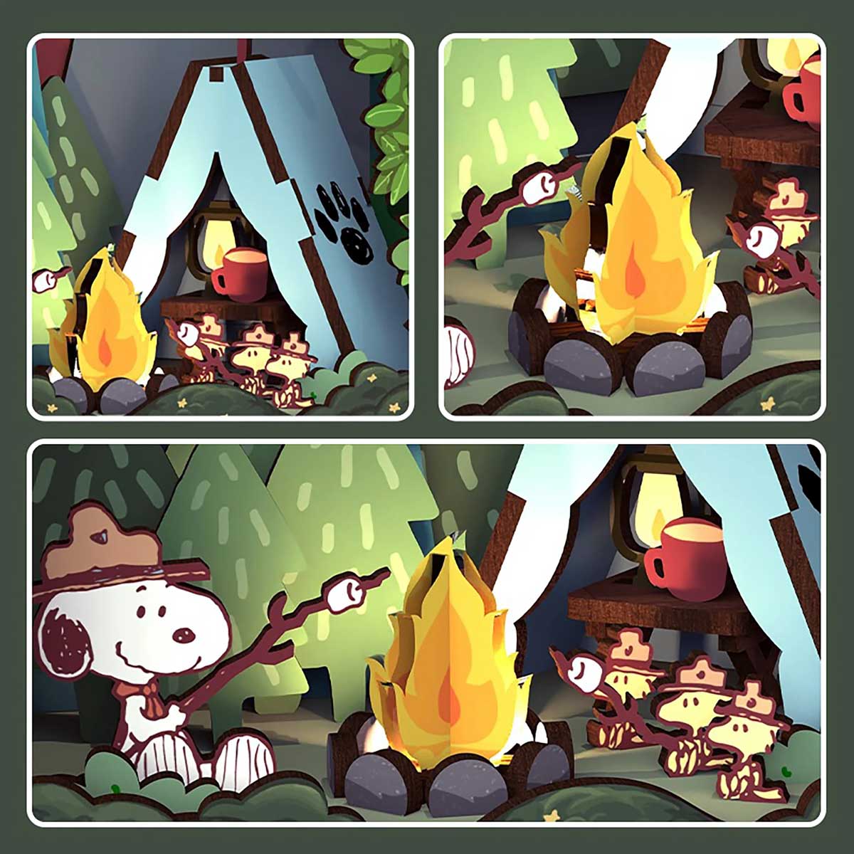 Peanuts Snoopy's Beagle Scouts DIY Book Nook Kit
