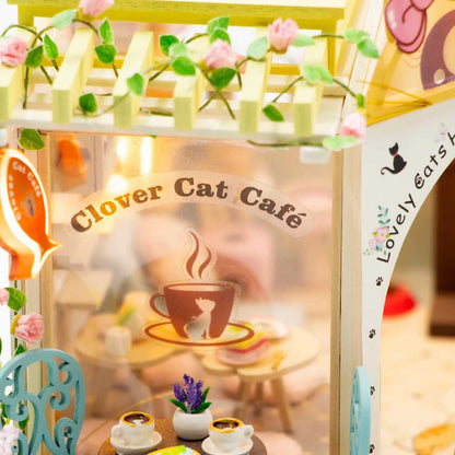 DIY Miniature House Kit - Clover Cat Cafe