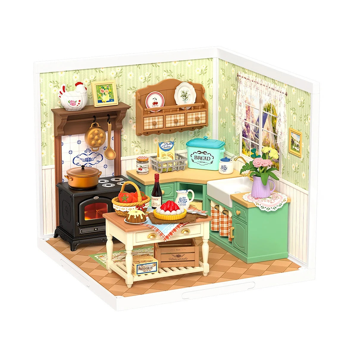 DIY Miniature House Kit - Farmhouse Kitchen