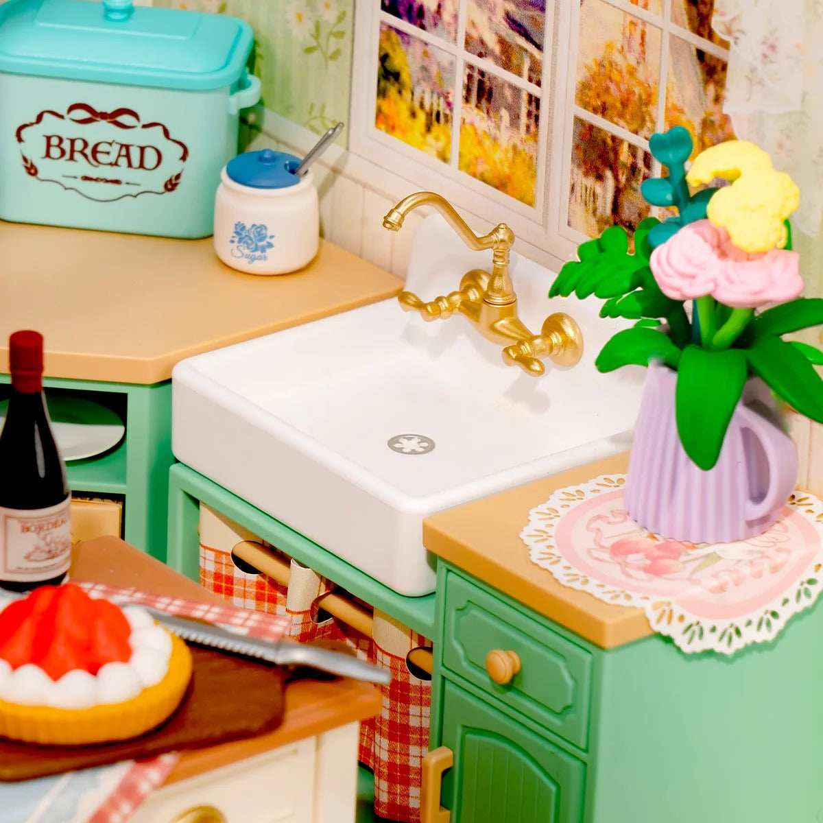 DIY Miniature House Kit - Farmhouse Kitchen