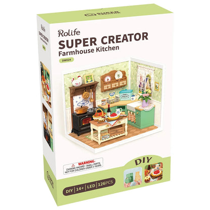 DIY Miniature House Kit - Farmhouse Kitchen