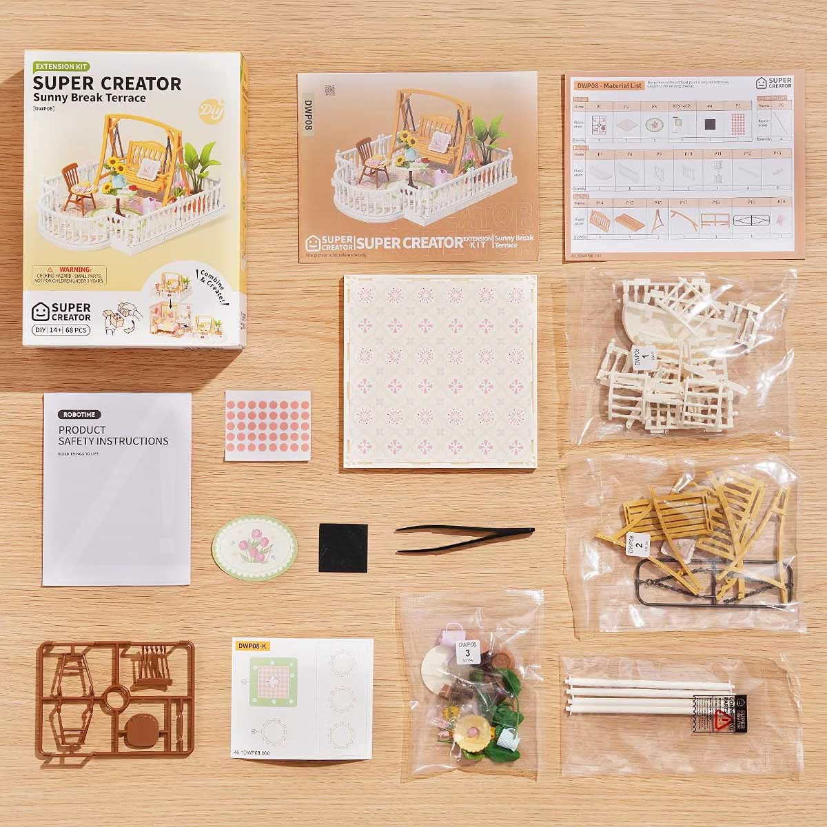 DIY Miniature House Kit Extension Pack - Sunny Break Terrace