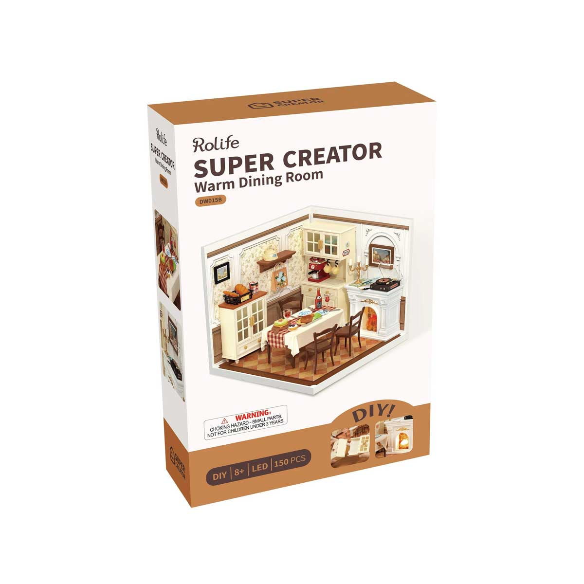 DIY Miniature House Kit - Warm Dining Room
