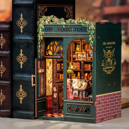 Owl Bookstore DIY Book Nook Kit by Hands Craft