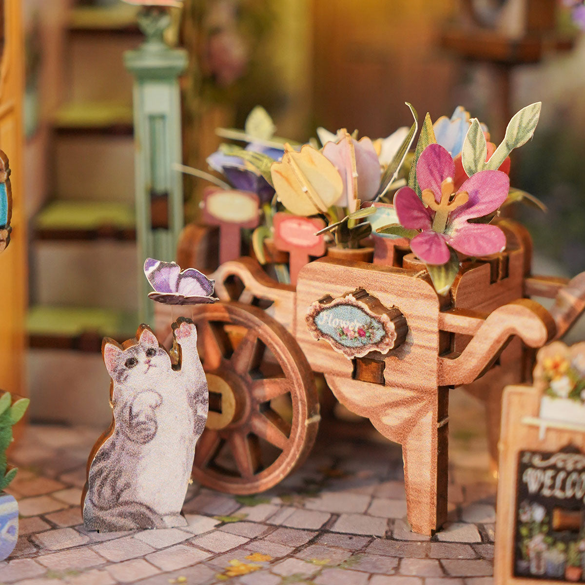 DIY Miniature Book Nook - Flower Shop