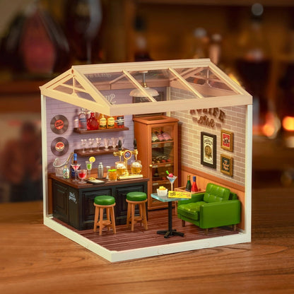 Hands Craft Rolife DIY Miniature Building Kit Leisurely Cheers Bar