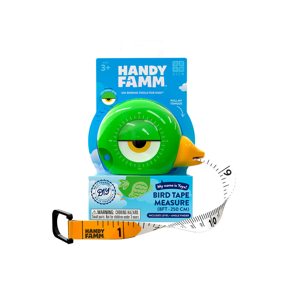 Handy Famm 3-in-1 Bird Tape Measure Yaya Green