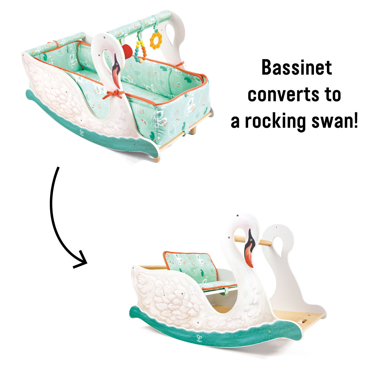 Hape 2-in-1 Swan Seat & Bassinet