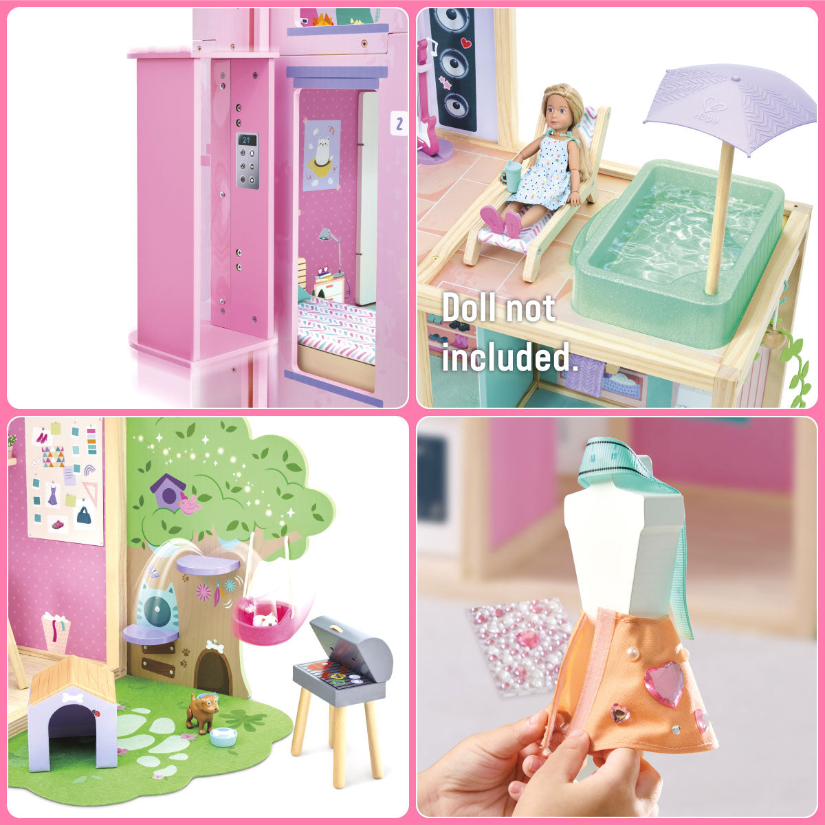 Hape Fashion Glow Mansion Doll House