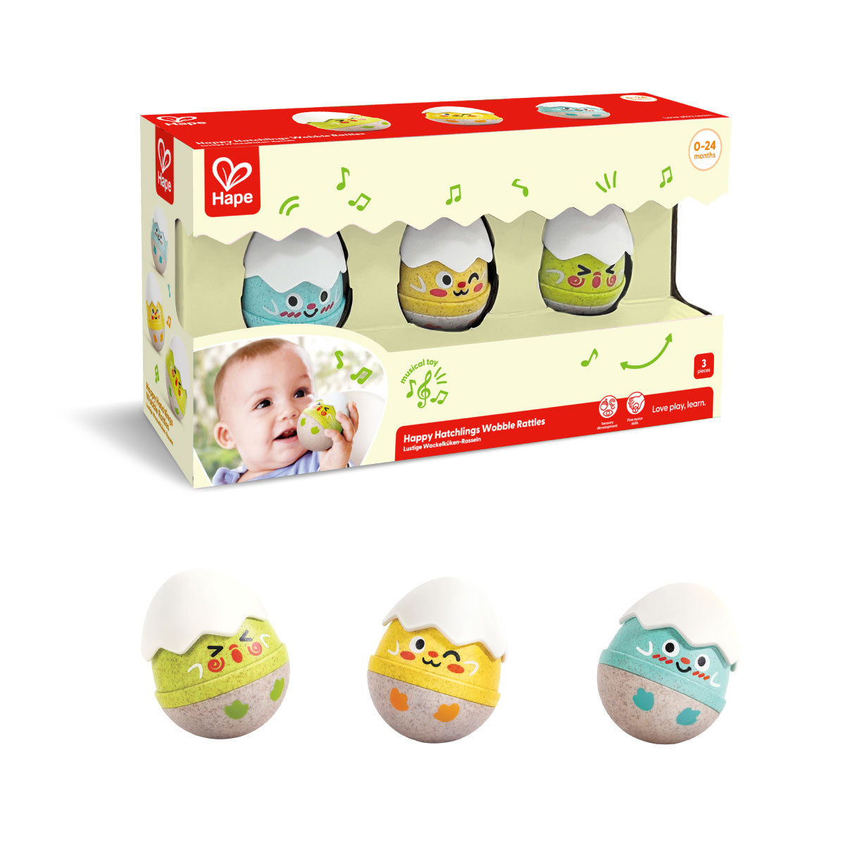 Hape Happy Hatchlings Wobble Rattles